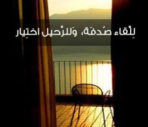 صور اللقاء صدفة و الرحيل اختيار