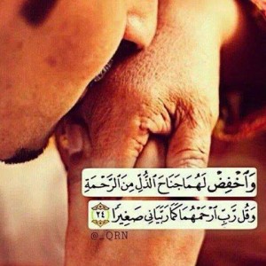 صور ايات قرانية عن بر الولدين